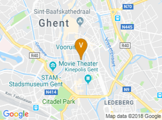 map of Ghent University - Campus Ufo (University Forum)