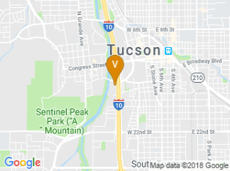 map of Ramada Tucson