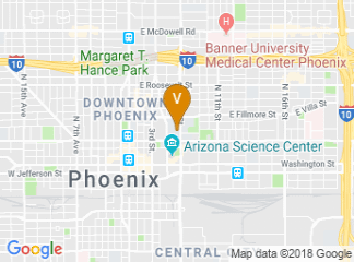 map of NAU–Phoenix Biomedical Campus