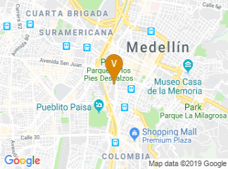 map of Plaza Mayor, Medellín