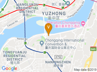 map of Radisson Blu Plaza Hotel Chongqing