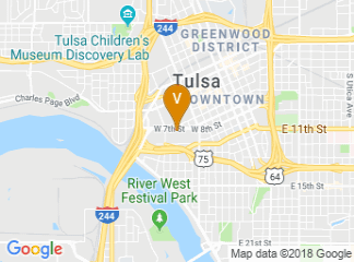 map of DoubleTree by Hilton Hotel Tulsa-Downtown