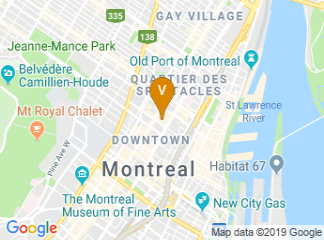 map of DoubleTree By Hilton Montreal