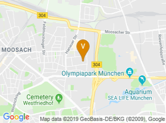 map of ORACLE Deutschland B.V. & Co. KG Hauptverwaltung und Geschäftsstelle München