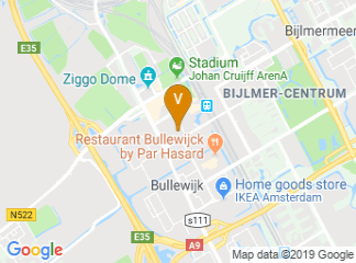 map of Holiday Inn Express Amsterdam - Arena Towers