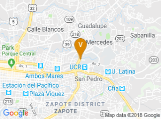 map of Universidad de Costa Rica