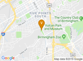 map of Vulcan Park and Museum