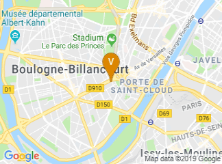 map of Radisson Blu Hotel, Paris-Boulogne