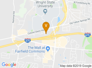 map of Holiday Inn Dayton/Fairborn I-675