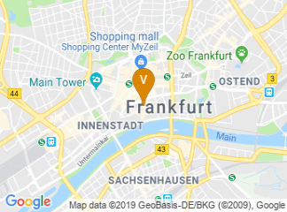 map of Frankfurt, Germany