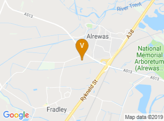 map of Alrewas Show Ground