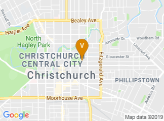 map of Rydges Latimer Christchurch