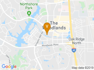 map of The Woodlands Waterway Arts Festival