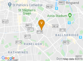 map of Clayton Hotel Burlington Road