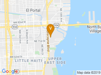 map of Doubletree by Hilton & Miami Airport Convention Center