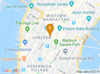 map of Hilton Garden Inn New York/Manhattan-Chelsea