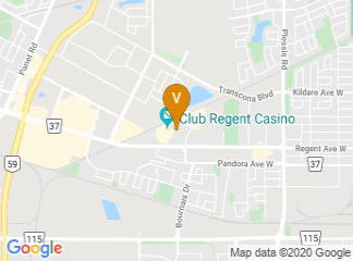 map of Canad Inns Destination Centre Club Regent Casino Hotel