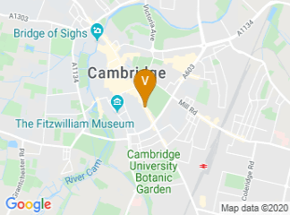 map of Downing College, Cambridge