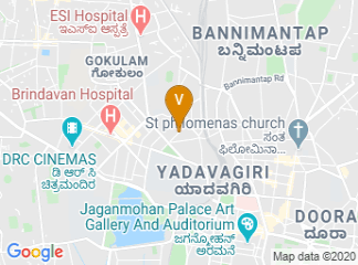 map of Hotel komfort Suites Mysore