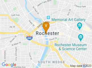 map of Rochester Riverside Convention Center