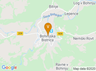 map of Bohinj ECO Hotel