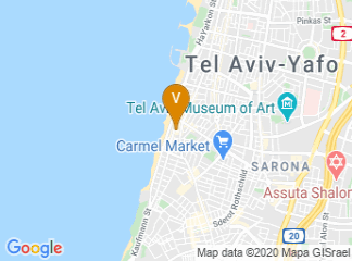 map of Embassy Hotel Tel Aviv מלון אמבסי תל אביב