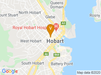 map of Crowne Plaza Hobart