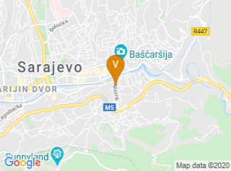 map of Academy of Sciences and Arts of Bosnia and Herzegovina