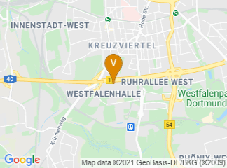 map of Messe Dortmund GmbH / Eingang Nord