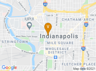map of Residence Inn by Marriott Indianapolis Downtown on the Canal