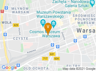 map of Crowne Plaza Warsaw - The HUB