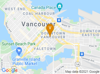 map of Hilton Vancouver Downtown