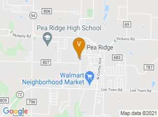 map of Pea Ridge Mule Jump
