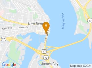 map of New Bern Riverfront Convention Center