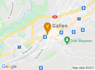 map of Hotel Walhalla St.Gallen