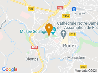 map of Salle des Fêtes de Rodez