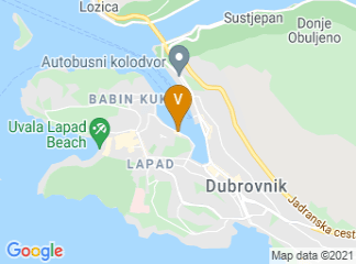 map of Škar Winery Dubrovnik