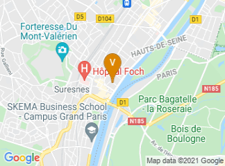 map of Novotel Paris Suresnes Longchamp