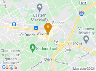 map of The Radnor Hotel