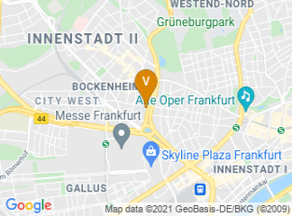 map of Meliá Frankfurt City