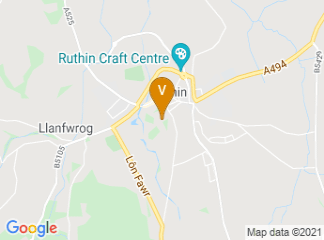 map of Ruthin Castle Hotel and Spa