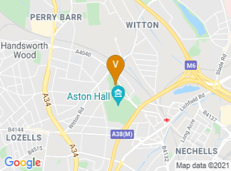 map of Aston Villa Football Club