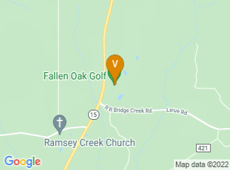 map of Fallen Oak Golf