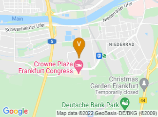 map of DoubleTree by Hilton Frankfurt Niederrad