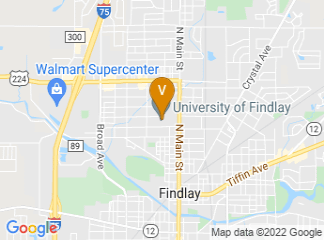 map of University of Findlay's Mazza Museum