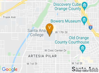 map of Santa Ana College