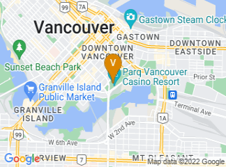 map of JW Marriott Parq Vancouver