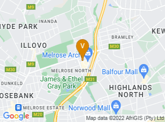 map of Johannesburg Marriott Hotel Melrose Arch