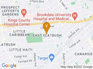 map of Brooklyn Public Library - Rugby Branch