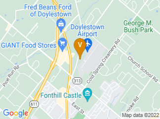 map of Pennsylvania Biotechnology Center of Bucks County